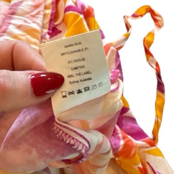 Anthropologie Abel The Label Rumi Maxi Dress Halter Tie Back Sz S Floral Bright - Picture 9 of 10